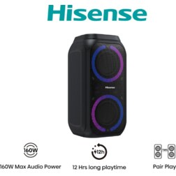 Hisense Party Rocket 160 Altavoz para fiestas Negro 160 W