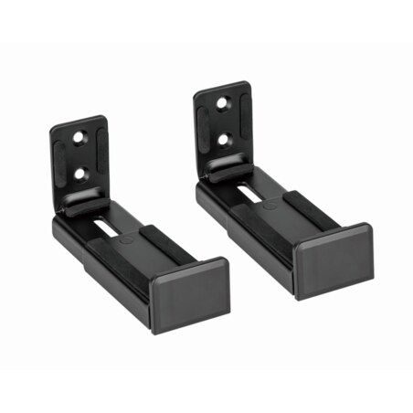Gembird WM-SB-01 soporte de altavoz Pared Acrilonitrilo butadieno estireno (ABS), Acero Negro