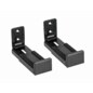 Gembird WM-SB-01 soporte de altavoz Pared Acrilonitrilo butadieno estireno (ABS), Acero Negro