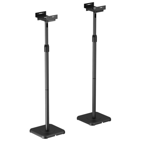 AISENS Soporte Universal De Suelo Giratorio E Inclinable Para Altavoces, Negro