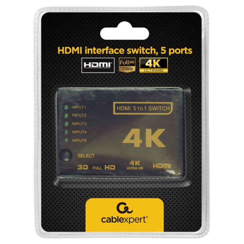 Gembird DSW-HDMI-53 interruptor de video