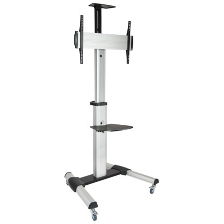 TooQ FS1870M-B soporte para pantalla de señalización 94 cm (37") Negro, Plata