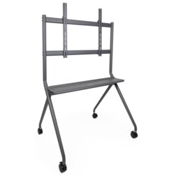 TooQ iSTAND Soporte de Suelo con Ruedas para Pantallas 50"- 86", Gris