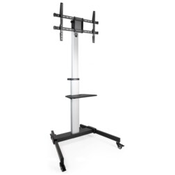 TooQ Hera Soporte de Suelo de Aluminio con Ruedas para Pantalla 37"-86"