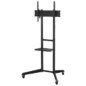 AISENS Soporte de Suelo ECO con Rueda, Bandeja para DVD para Monitor/TV 50Kg de 37-70, Negro