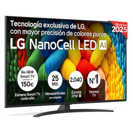 LG NanoCell AI 55NANO81A6A 139,7 cm (55") 4K Ultra HD Smart TV Wifi Negro