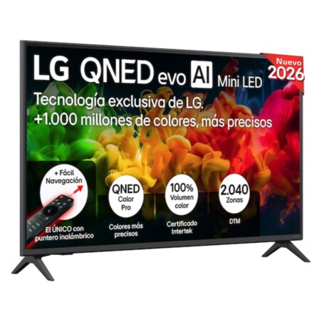 LG QNED evo AI MiniLED 43QNED81B6C.AEU Televisor 109,2 cm (43") 4K Ultra HD Smart TV Wifi Negro