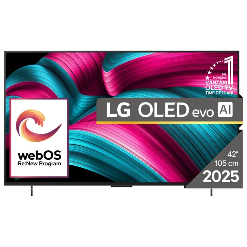 LG OLED evo AI OLED42C51LA Televisor 106,7 cm (42") 4K Ultra HD Smart TV Wifi Negro