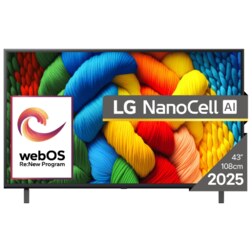 LG NanoCell 43NANO80A3B Televisor 109,2 cm (43") 4K Ultra HD Smart TV Wifi Negro