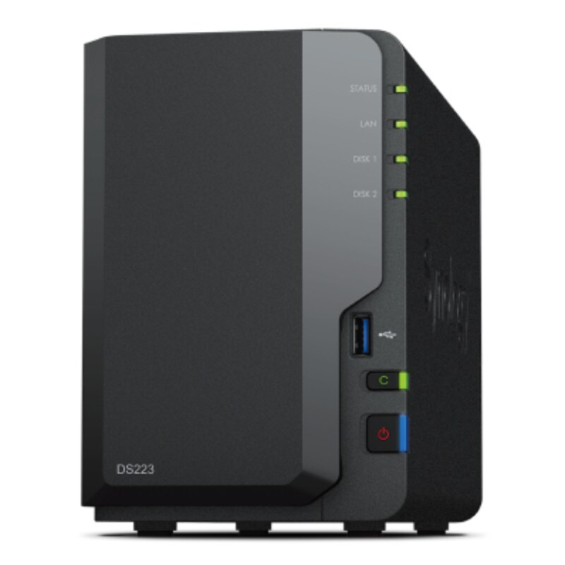 Synology DiskStation DS223 servidor de almacenamiento NAS Escritorio Realtek RTD1619B 2 GB DDR4 0 TB