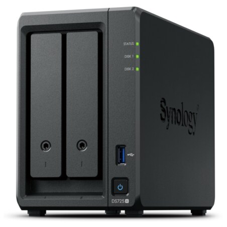 Synology DiskStation DS725+ servidor de almacenamiento NAS Ryzen Embedded R1600 4 GB DDR4 0 TB Negro