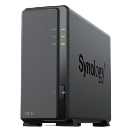 Synology DiskStation DS124 servidor de almacenamiento NAS Escritorio Realtek RTD1619B 1 GB DDR4 0 TB DiskStation Manager Negro