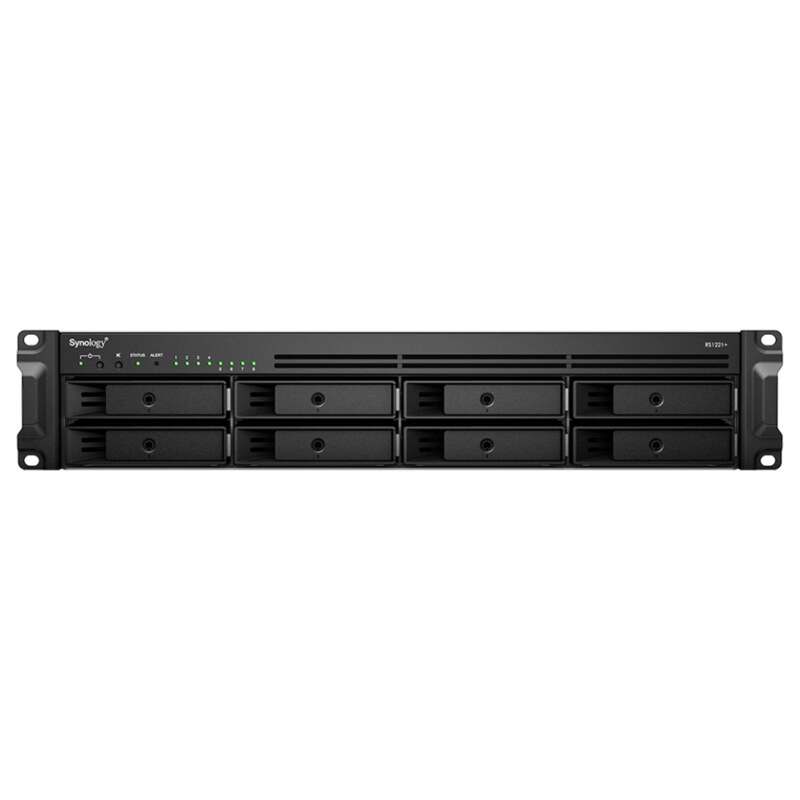 Synology RackStation RS1221+ servidor de almacenamiento NAS Bastidor (2U) Ryzen Embedded V1500B 4 GB DDR4 0 TB DiskStation Manag