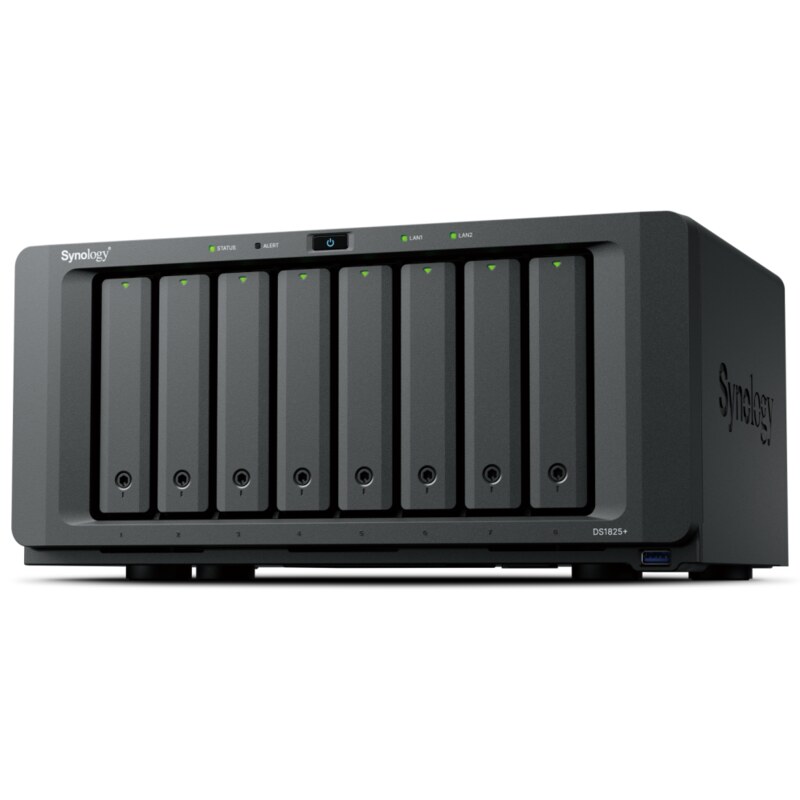 Synology DiskStation DS1825+ servidor de almacenamiento NAS Ryzen Embedded V1500B 8 GB DDR4 0 TB Negro