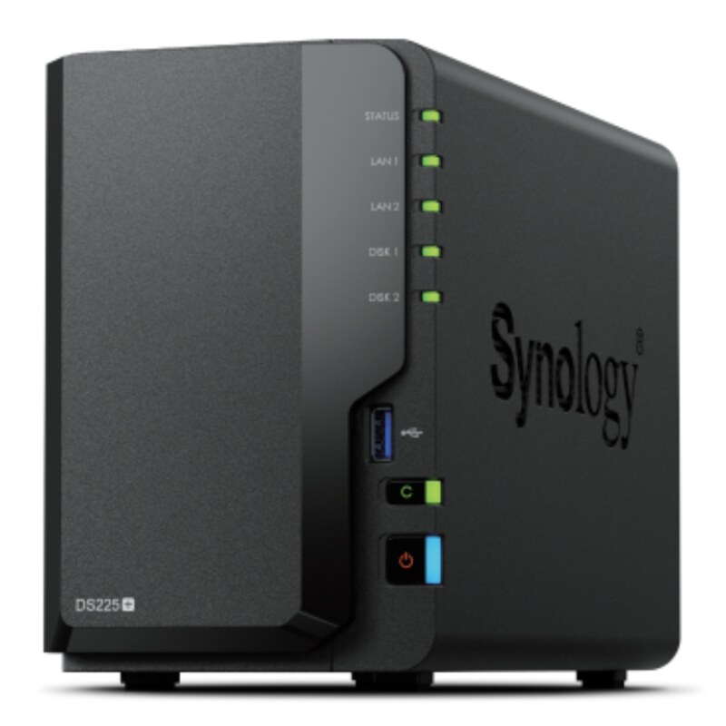 Synology DiskStation DS225+ 2 Bay NAS Escritorio Intel® Celeron® J4125 2 GB DDR4 Synology DSM Negro