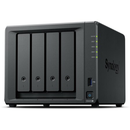 Synology DiskStation DS425+ servidor de almacenamiento NAS Intel® Celeron® J4125 2 GB DDR4 0 TB Negro