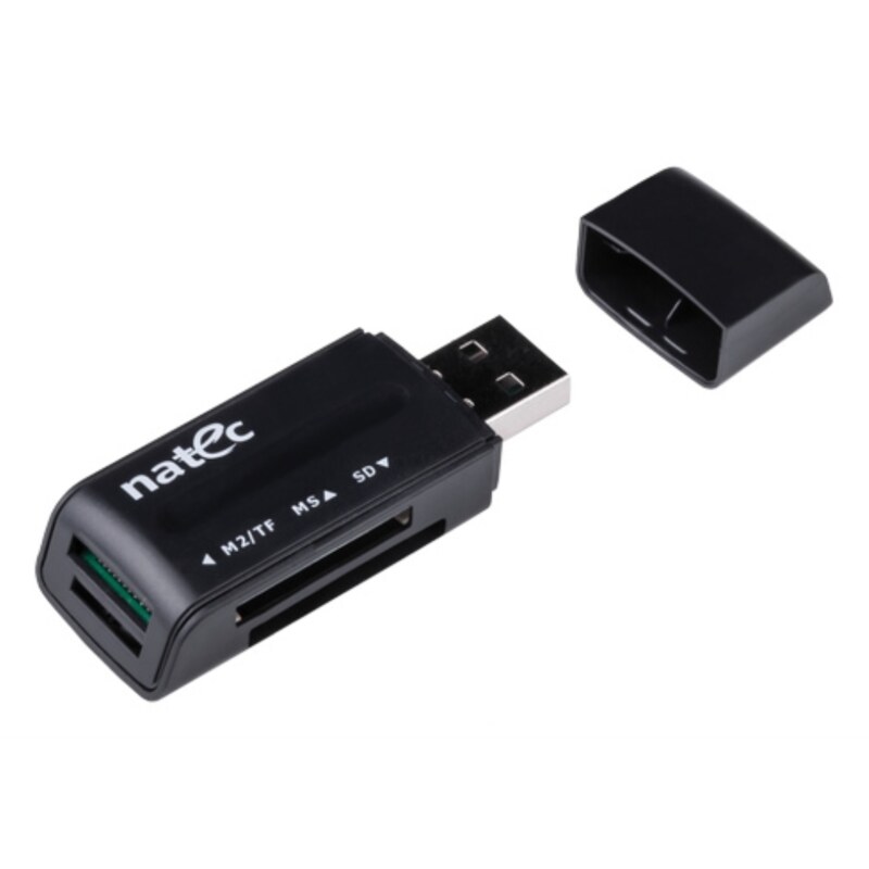 NATEC ANT 3 Mini lector de tarjeta USB 2.0 Negro
