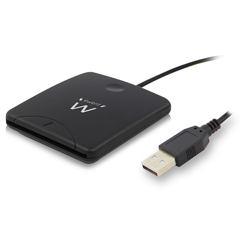 Ewent EW1052 lector de tarjeta inteligente USB USB 2.0 Negro