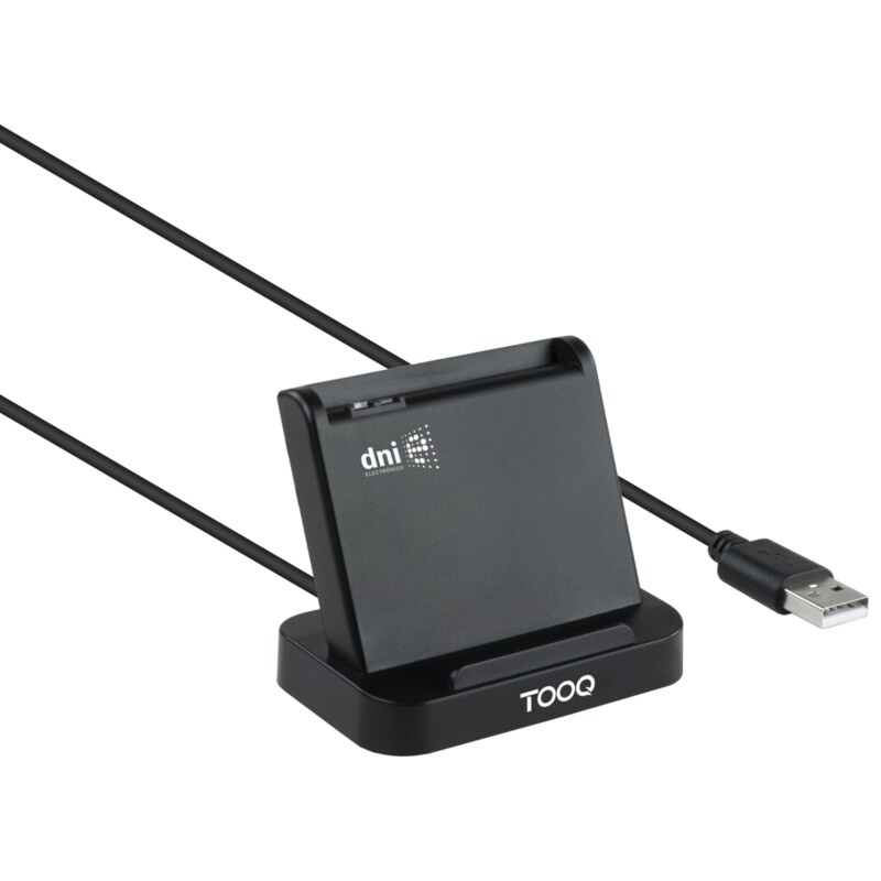 TooQ Lector de Tarjetas Inteligentes DNIe VISION USB 2.0, Negro