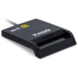 TooQ Lector de Tarjetas Inteligentes DNIe SIM USB-C, Negro