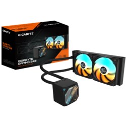 GIGABYTE GAMING 240 Refrigeración Líquida para CPU - 2x120mm Ventiladores ARGB, mecanismo de enclavamiento deslizante, DAISY-CHA