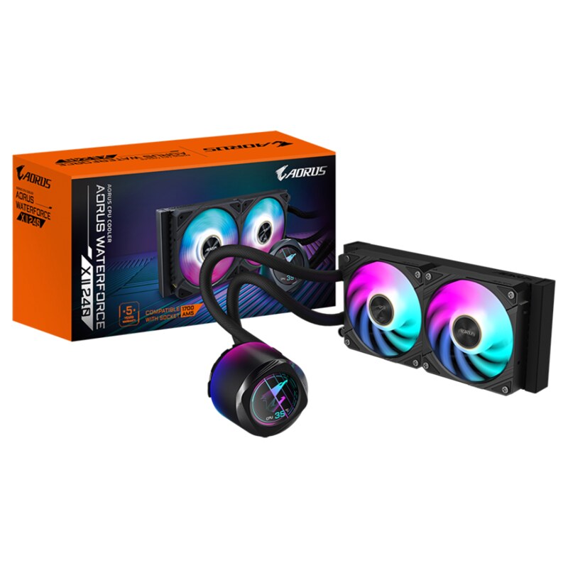 GIGABYTE AORUS WATERFORCE X II 240 Procesador Sistema de refrigeración líquida todo en uno 12 cm Negro
