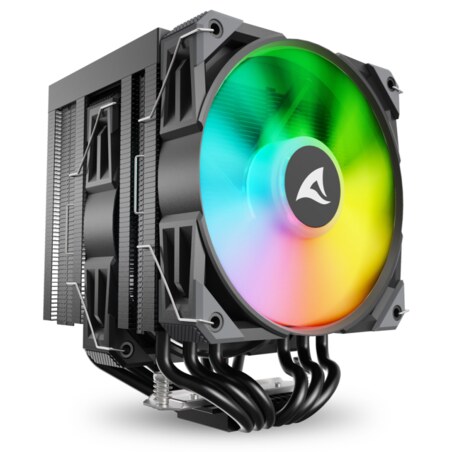 Sharkoon A60 RGB Procesador Refrigerador de aire 12 cm Negro 1 pieza(s)
