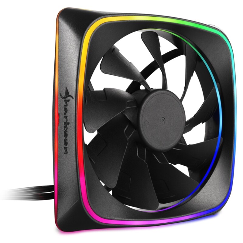 Sharkoon RGB SHARK Lights Carcasa del ordenador Ventilador 12 cm Negro