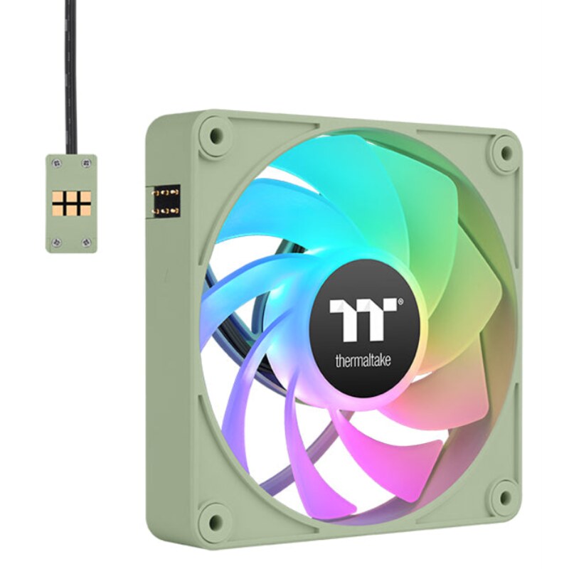 Thermaltake CL-F198-PL12MG-A sistema de refrigeración para ordenador Carcasa del ordenador Ventilador 12 cm Verde 3 pieza(s)
