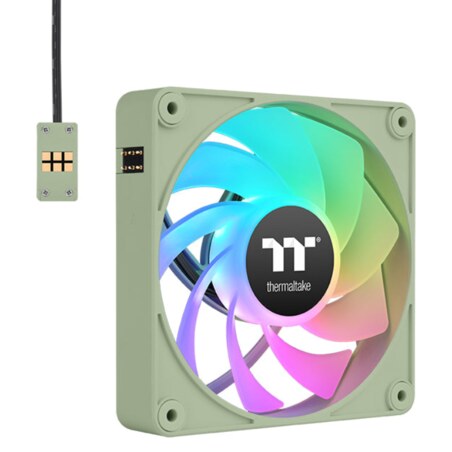 Thermaltake CL-F198-PL12MG-A sistema de refrigeración para ordenador Carcasa del ordenador Ventilador 12 cm Verde 3 pieza(s)