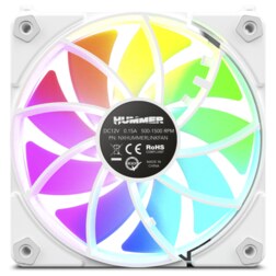 NOX Hummer NXHUMMERELINKWH sistema de refrigeración para ordenador Carcasa del ordenador Ventilador 12 cm Blanco 1 pieza(s)
