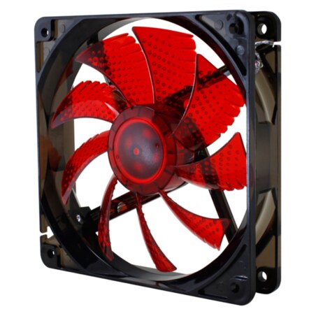 NOX Coolfan NXCFAN120LR sistema de refrigeración para ordenador Carcasa del ordenador Ventilador 12 cm Negro, Rojo