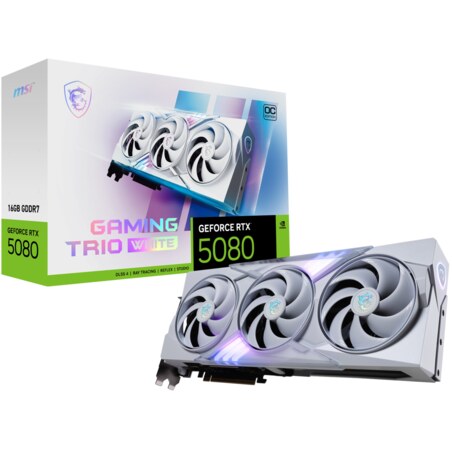 MSI GAMING GEFORCE RTX 5080 16G TRIO OC WHITE tarjeta gráfica NVIDIA 16 GB GDDR7