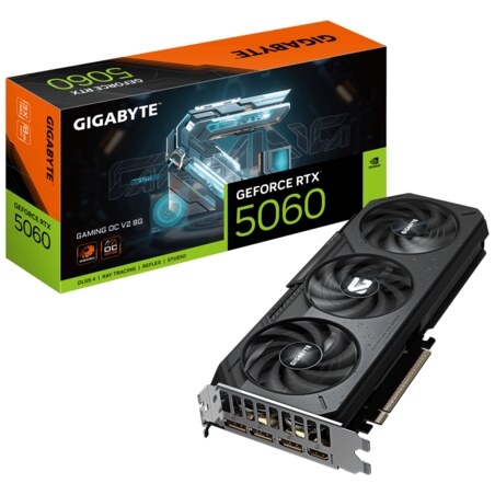 GIGABYTE GeForce RTX 5060 GAMING OC V2 8G – Tarjeta gráfica, 8GB GDDR7, 128bit, PCI-E 5.0, 2602 MHz Core Clock, 3 × DisplayPort,