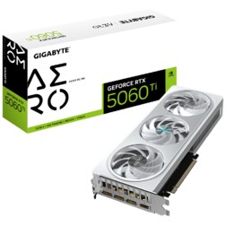 GIGABYTE GeForce RTX 5060 Ti AERO OC 8G Tarjeta Gráfica – 8 GB GDDR7, 128 bits, PCI-E 5.0, 2647 MHz Frecuencia del núcleo, 3 x D