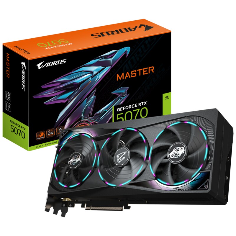 GIGABYTE AORUS GeForce RTX 5070 MASTER 12G Tarjeta Gráfica