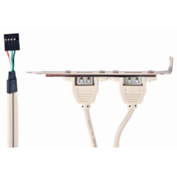 Gembird CCUSBRECEPTACLE tarjeta y adaptador de interfaz Interno USB 2.0