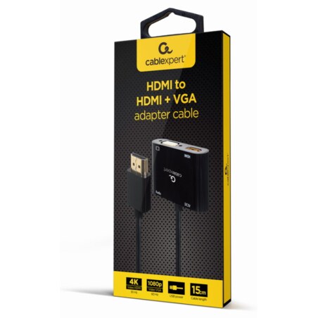 Gembird A-HDMIM-HDMIFVGAF-01 tarjeta y adaptador de interfaz HDMI, VGA