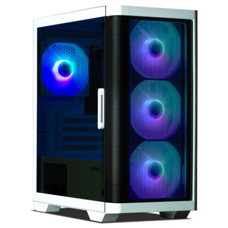 Zalman M4 WHITE carcasa de ordenador Mini Tower Negro, Blanco