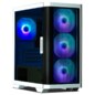 Zalman M4 WHITE carcasa de ordenador Mini Tower Negro, Blanco