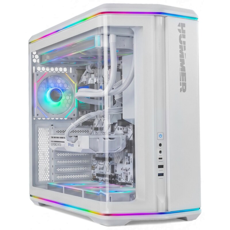 NOX Hummer Semitorre ATX cristal curvo ARGB Blnc
