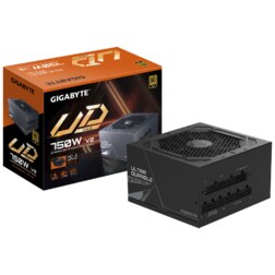 GIGABYTE UD750GM PG5 V2 Fuente de Alimentación – PCIe Gen 5.1, 80 PLUS Gold, Diseño completamente modular, Ventilador de 120 mm,