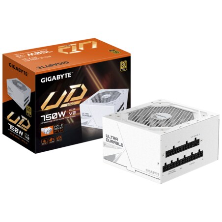 GIGABYTE UD750GM PG5 V2 ICE unidad de fuente de alimentación 750 W 20+4 pin ATX Blanco