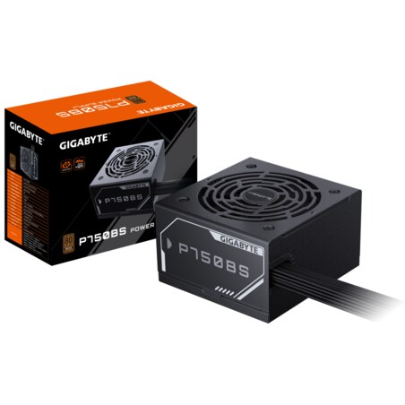 GIGABYTE P750BS Fuente de Alimentación - PCI-E 6+2 Pin x 4, 80 PLUS Bronze, Ventilador de 120 mm, Compatible con ATX, Enchufe EU