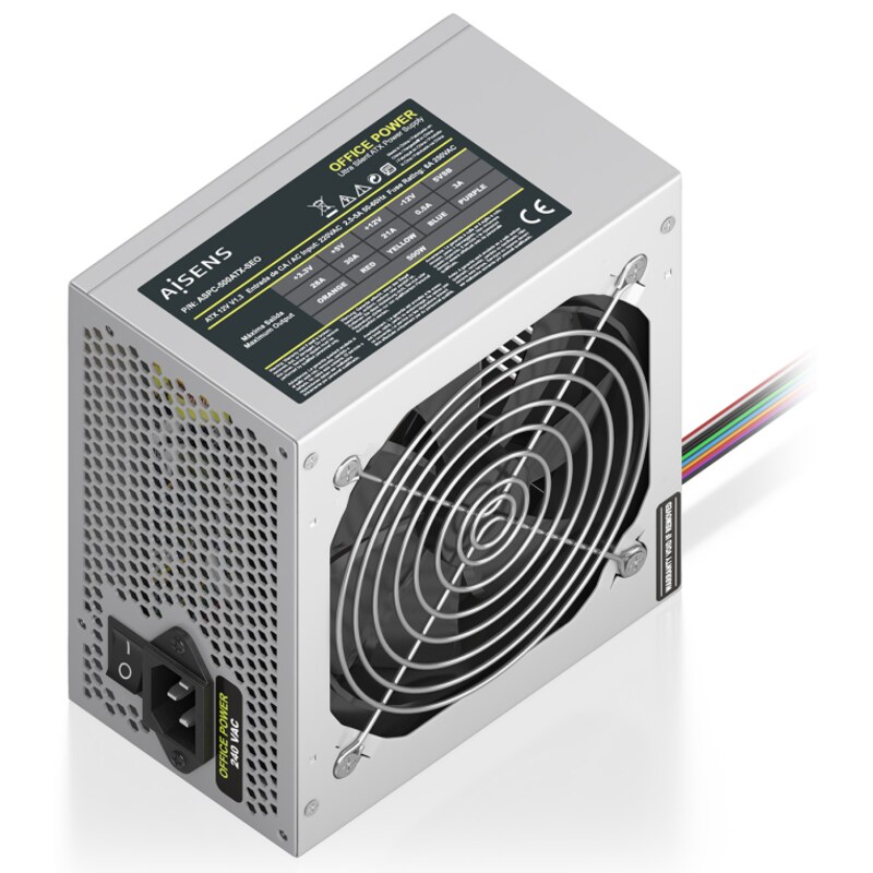 AISENS Fuente Alimentacion ATX 500W OEM, Plata