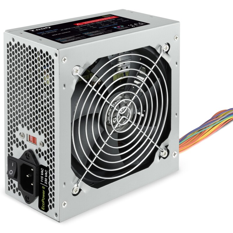 TooQ TQEP-500S-INT unidad de fuente de alimentación 500 W 24-pin ATX ATX Plata