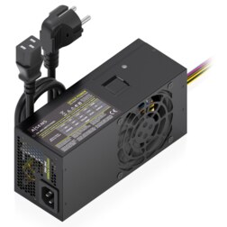 AISENS Fuente Alimentacion TFX 500W con Cable de Alimentacion OEM, Negra