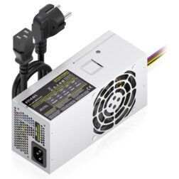 AISENS Fuente Alimentacion TFX 500W con Cable de Alimentacion OEM, Plata