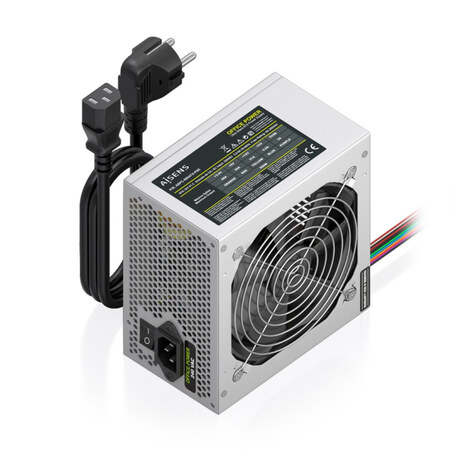 AISENS Fuente Alimentacion ATX 500W con Cable de Alimentacion OEM, Plata