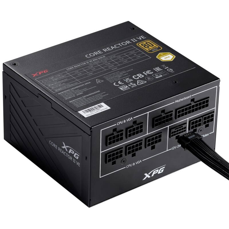 XPG COREREACTOR II VE 650W unidad de fuente de alimentación 24-pin ATX ATX Negro